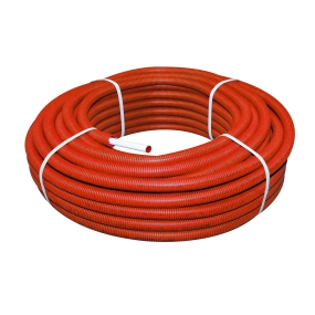 Alu-pers systeembuis+mantel 6mm rood 16x2,0 rol 50m (Bonfix)